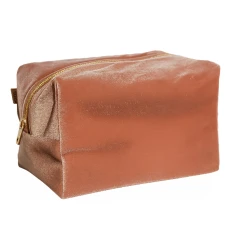 Косметичка середня велюр Miso (Рожева)