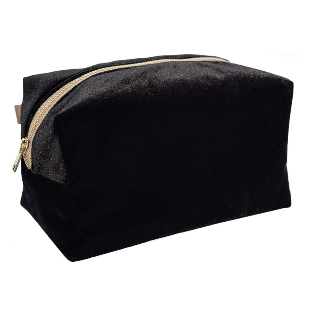 Косметичка средняя велюр Miso (Черная)