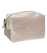 Косметичка середня велюр Miso (Молочна)