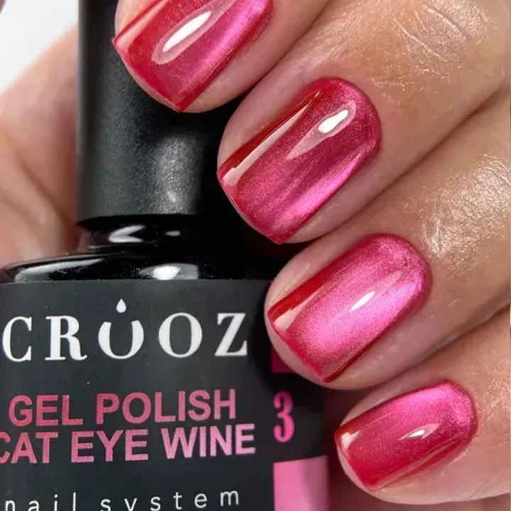 Гель-лак кошачий глаз Crooz (Wine Cat 3 Berry Velvet 8 мл)