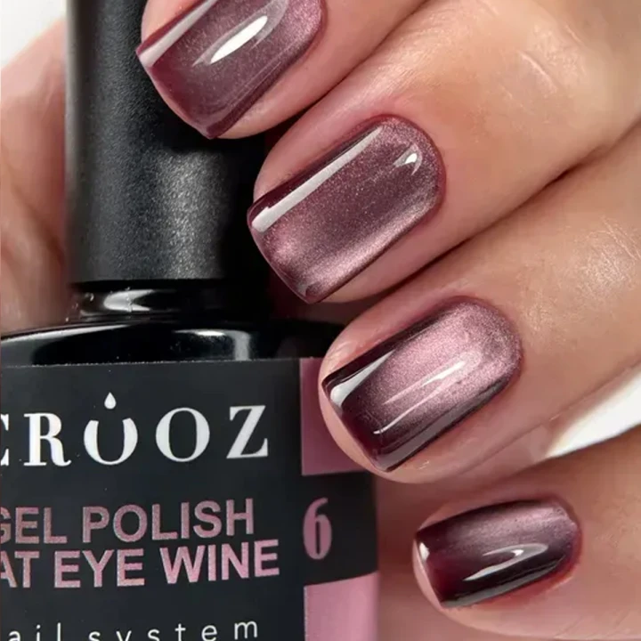 Гель-лак кошачий глаз Crooz (Wine Cat 6 Deep Grape 8 мл)