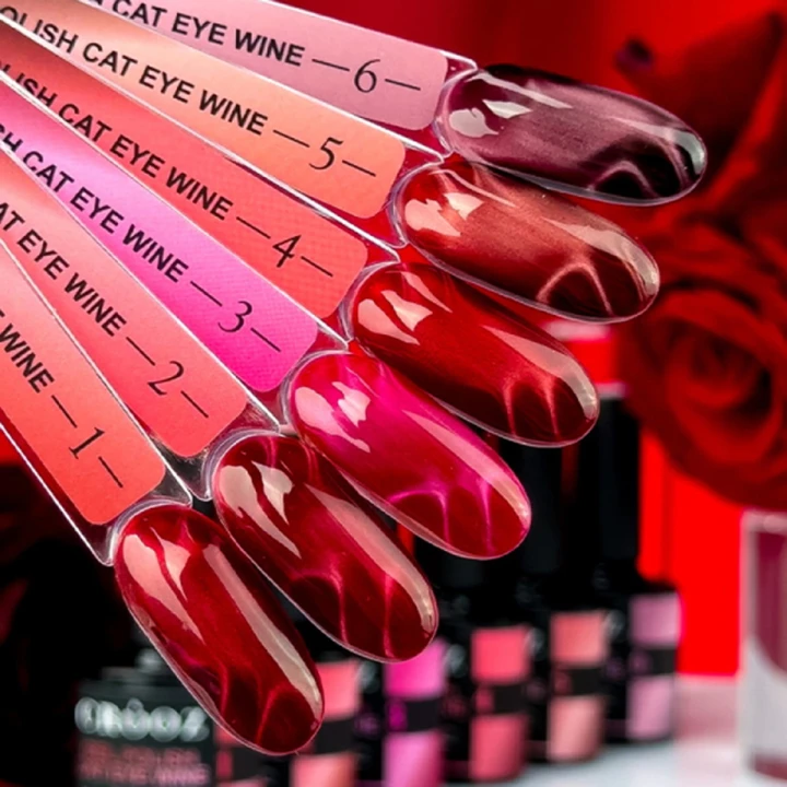 Гель-лак кошачий глаз Crooz (Wine Cat 6 Deep Grape 8 мл)