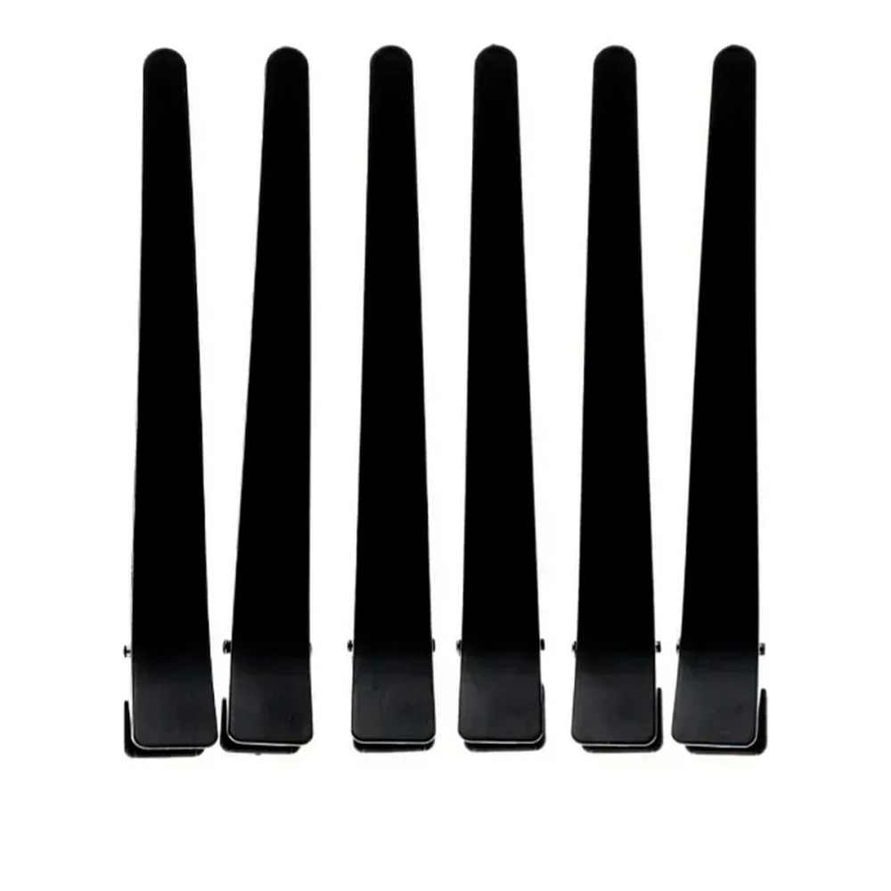 Затискач EUROSTIL (Чорний вигнутий 6 шт)