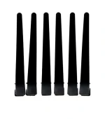 Затискач EUROSTIL (Чорний вигнутий 6 шт)