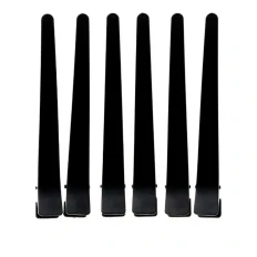 Затискач EUROSTIL (Чорний вигнутий 6 шт)