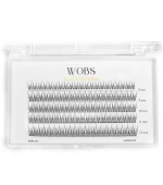 Вії для нарощування накладні пучкові WoBs Fishtail  (Foxy Mix 0,07)