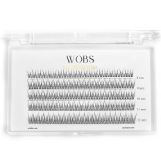 Ресницы для наращивания накладные пучковые WoBs Fishtail (Foxy Mix 0,07)