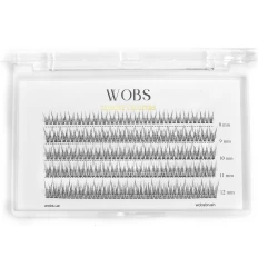 Вії для нарощування накладні пучкові WoBs Fishtail  (Foxy Mix 0,07)
