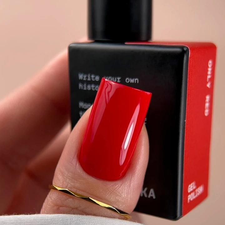 Гель-лак BIBLIOTEKA , 10 мл (Only Red - Классический Красный)