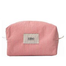 Косметичка середня вельвет Miso (Рожева Квадрат)