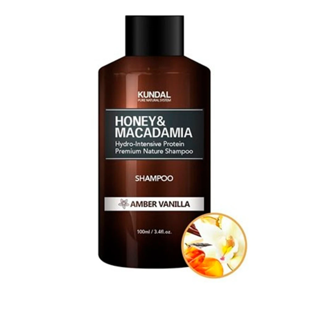 Шампунь відновлюючий Kundal (Honey & Macadamia Amber Vanilla 100 мл)