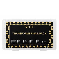 Набір верхніх форм Для моделювання нігтів FOX (Classic Transformer pack ароч.квадрат+дуга+адапт.овал+квадрат 108 шт.)