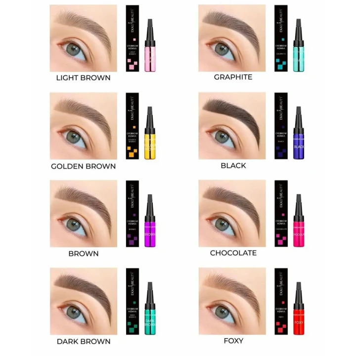 Хна для бровей Ekkobeauty (Брюнет/Шатен 1 ед.)