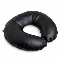 Подушка підкова еко шкіра  (Чорна)
