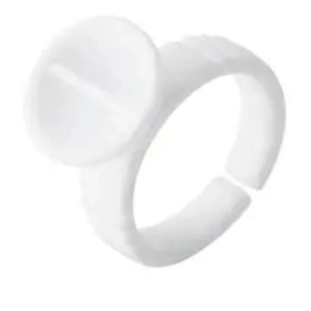 Кільце для клею NoName Lashes (1 шт біле з перегородкою мале)