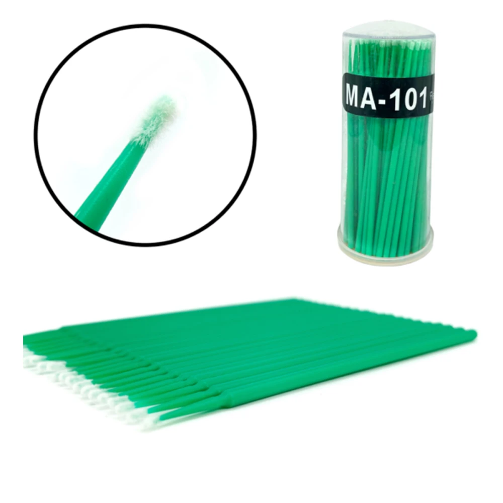 Мікробраші в тубі NoName Lashes 100 шт (Зелені)