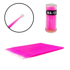 Мікробраші в тубі NoName Lashes 100 шт (Рожеві)