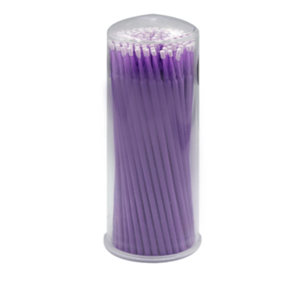 Мікробраші в тубі NoName Lashes 100 шт (Фіолетові)