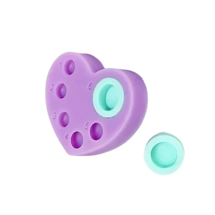 Палетка 2 в 1 для ламінування NoName Lashes (LIBeauty Фіолетово-бірюзова Серце)