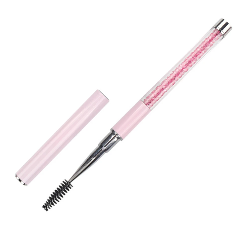 Щіточка для брів та вій NoName Lashes у футлярі  (Пудрова)