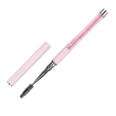 Щіточка для брів та вій NoName Lashes у футлярі  (Пудрова)