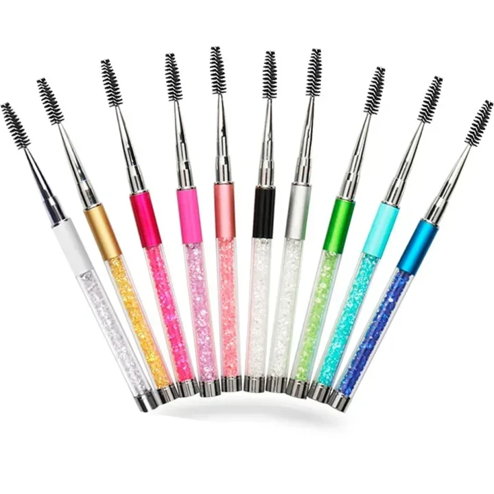 Щіточка для брів та вій NoName Lashes у футлярі  (Срібляста)