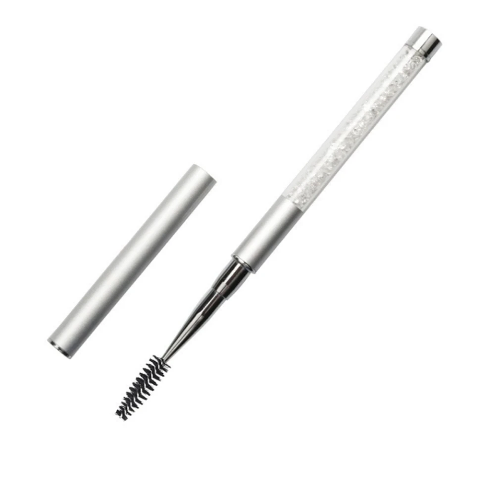 Щіточка для брів та вій NoName Lashes у футлярі  (Срібляста)