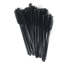 Щіточка для вій NoName Lashes 50 шт (ручка чорна, ворс чорний нейлонова)