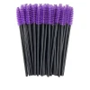 Щеточка для ресниц NoName Lashes 50 шт (ручка черная, ворс фиолетовый нейлоновая)