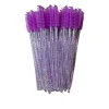 Щіточка для вій NoName Lashes 50 шт (Фіолетова нейлонова глітерна)