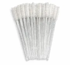 Щіточка для вій NoName Lashes 50 шт (Прозора нейлонова глітерна)