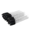 Щеточка для ресниц NoName Lashes 50 шт (Черная нейлоновая глитерная 2.5 см)