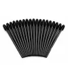 Щіточка для вій NoName Lashes 50 шт (чорна, нейлонова, ворс чорний кругла ручка)