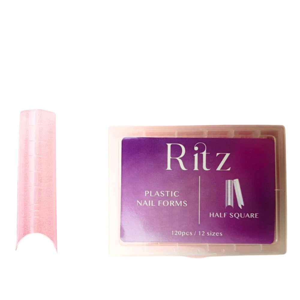 Форми верхні для нарощування Ritz (Plastic Nail Forms Half Square 120 шт.)
