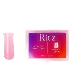 Форми верхні для нарощування Ritz (Plastic Nail Forms Nature Square 120 шт.)