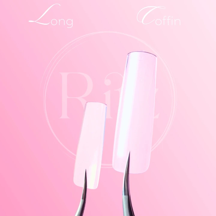 Тіпси гелеві для нарощування Ritz (Soft Gel Tips Long Coffin 240 шт)