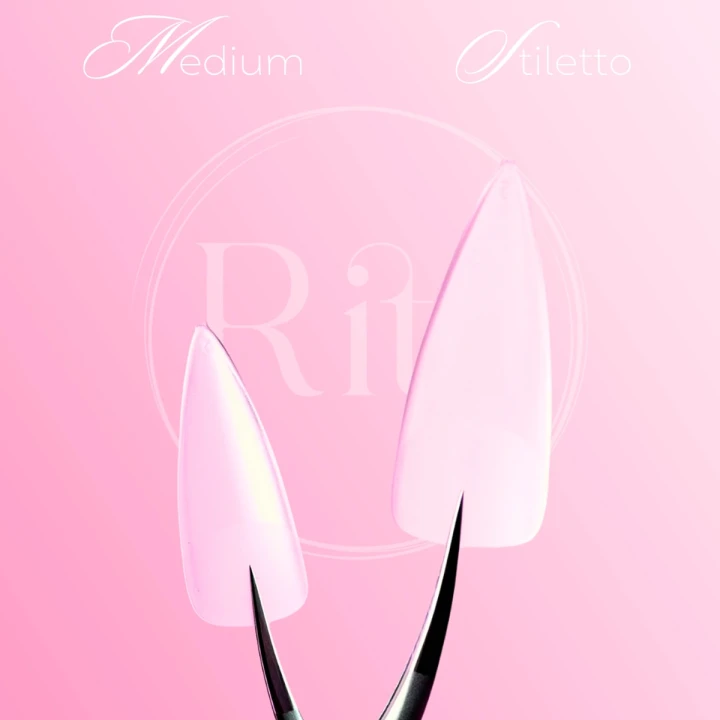 Тіпси гелеві для нарощування Ritz (Soft Gel Tips Medium Stiletto 240 шт)
