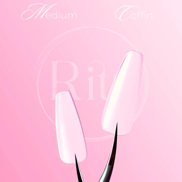 Тіпси гелеві для нарощування Ritz (Soft Gel Tips Medium Coffin 240 шт)