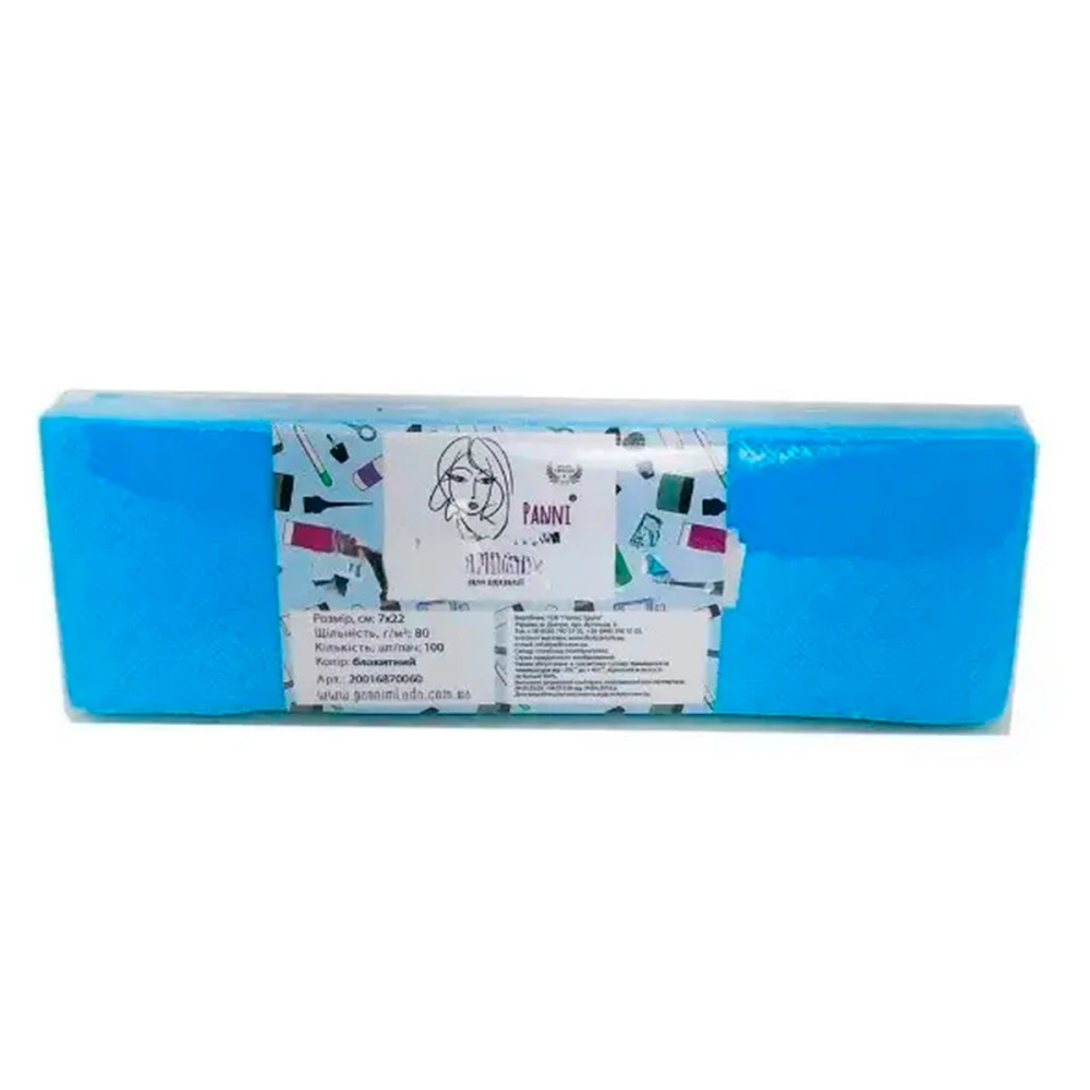 Стрипсы ПМ для депиляции из спанбонда 7*22 см 100 ед. (голубой)