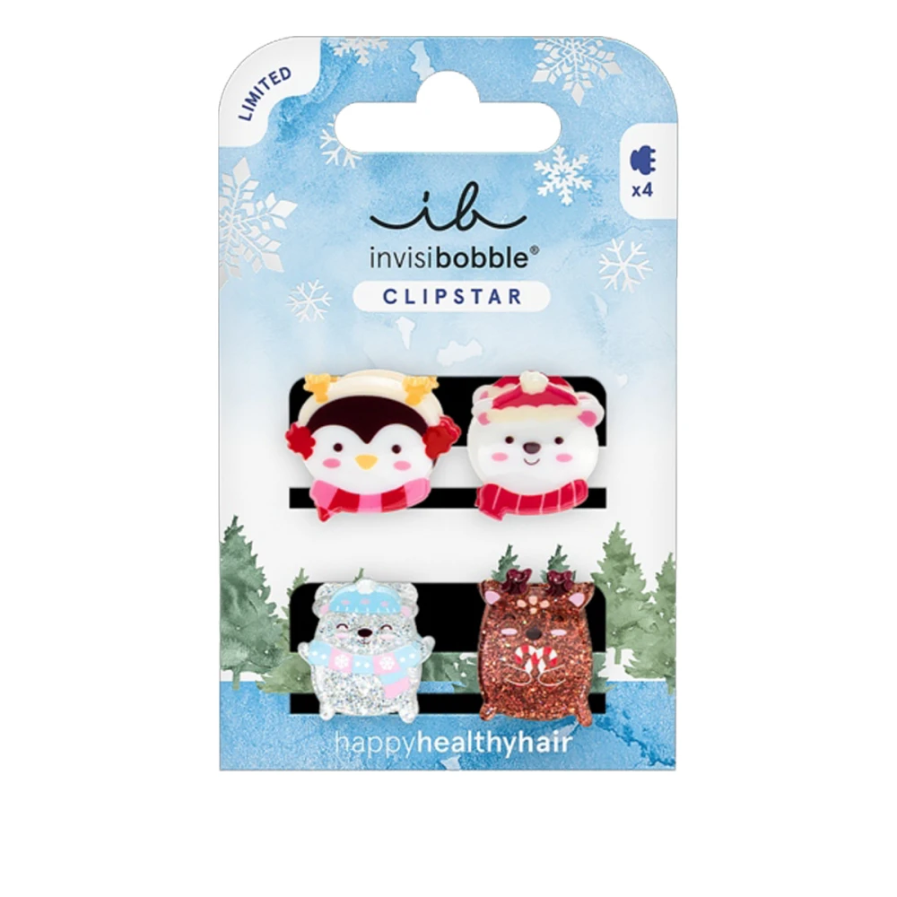 Заколка для волос Invisibobble CLIPSTAR KIDS (Cozy Snowy Friends)
