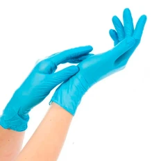 Перчатки нитрил смотровые нестерильные текстурные б/пудры Golden Touch (Голубой 1 пара S)