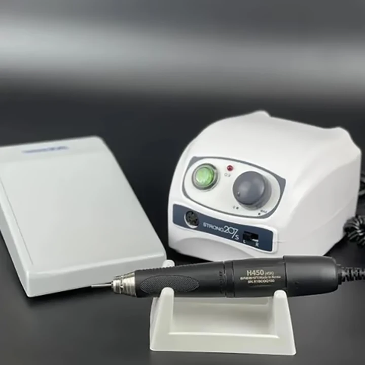 Фрезер для манікюру і педикюру Strong (Saeshing 207S ручка 450H з реостатною педаллю 45000 об.)