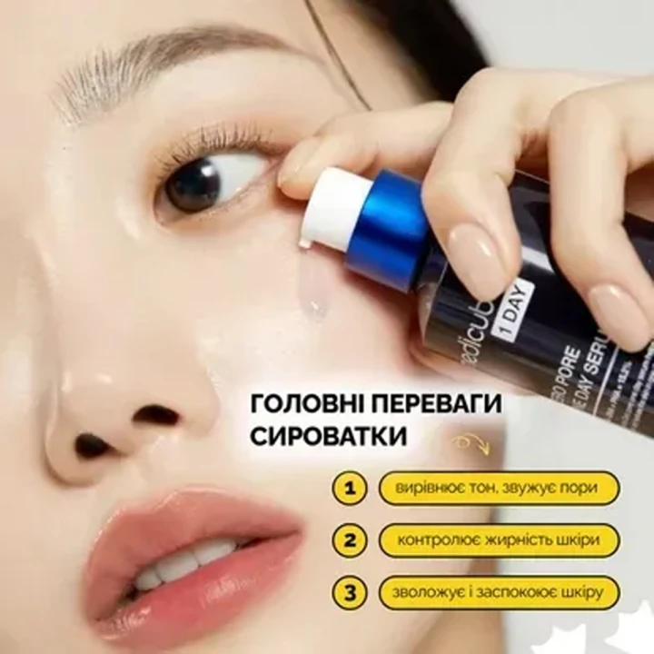 Сыворотка для сужения пор Medicube (Zero Pore One Day Serum с кислотами 30 мл)