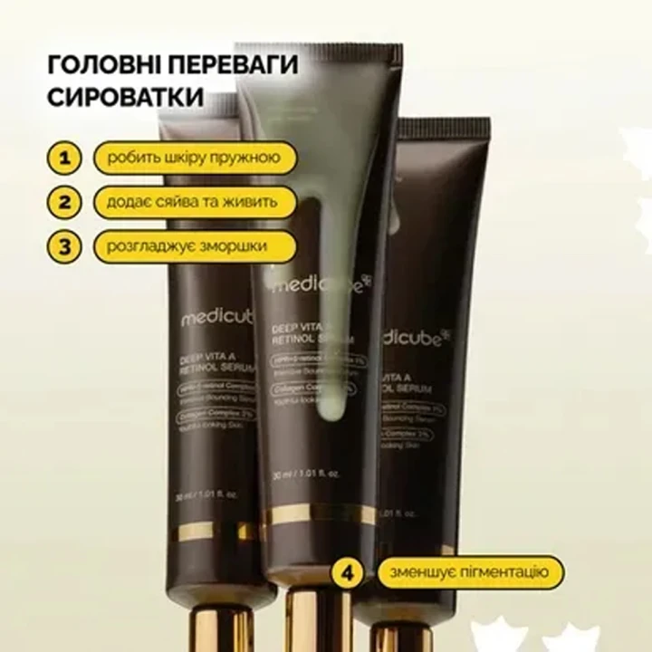 Сыворотка антивозрастная для лица Medicube (Deep Vita A Retinol Serum с ретинолом 30 мл)