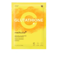 Маска тканинна для освітлення та сяйва шкіри Medicube (Deep Vita C Glutatihione Brightening Mask з вітаміном С та глутатіоном 27 мл * 1 шт)