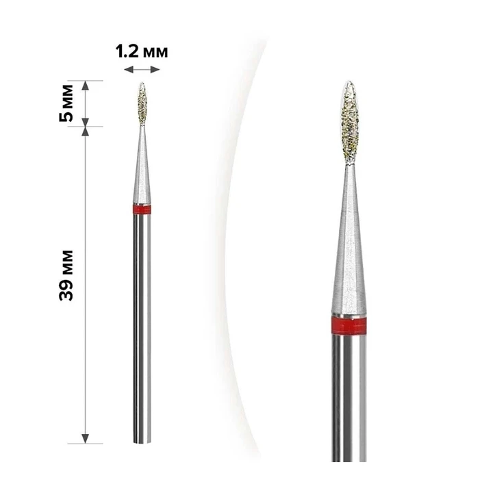 Фреза Алмазна mArt (М-03 Свічка Red 1.2*5)