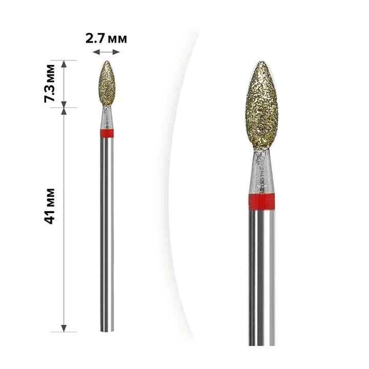 Фреза Алмазна mArt (М-05 Свічка Red 2.7*7.3)