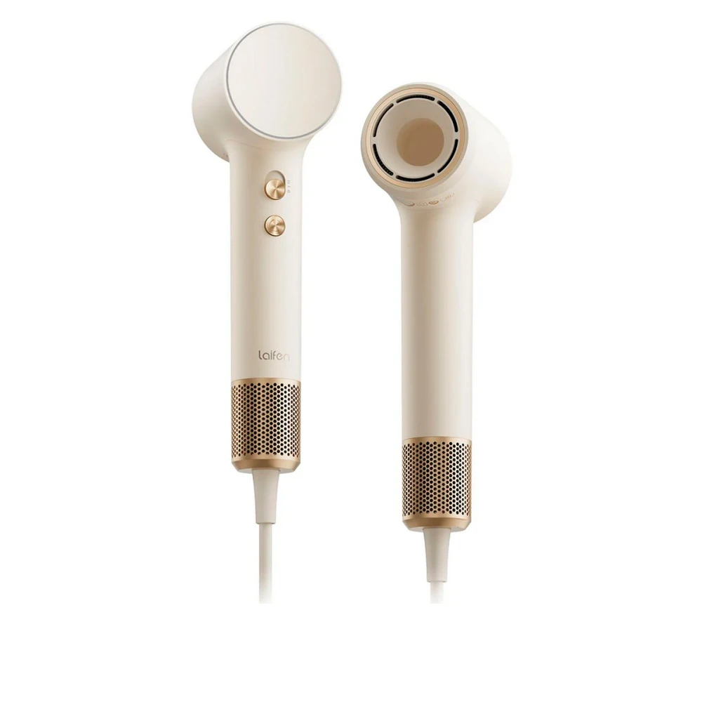 Фен для волосся Laifen MINI + 1 насадка, тревел сумка (Подарункова версія Молочний)