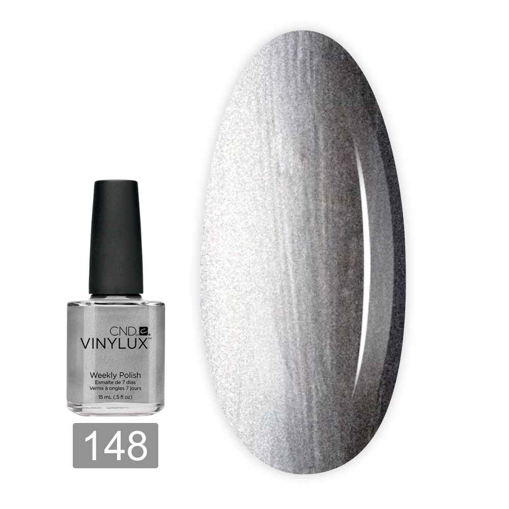 Лак для ногтей VINYLUX CND 15 мл (148 Silver Chrome)