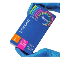 Перчатки Нитриловые Темно-синие SanGig (L)